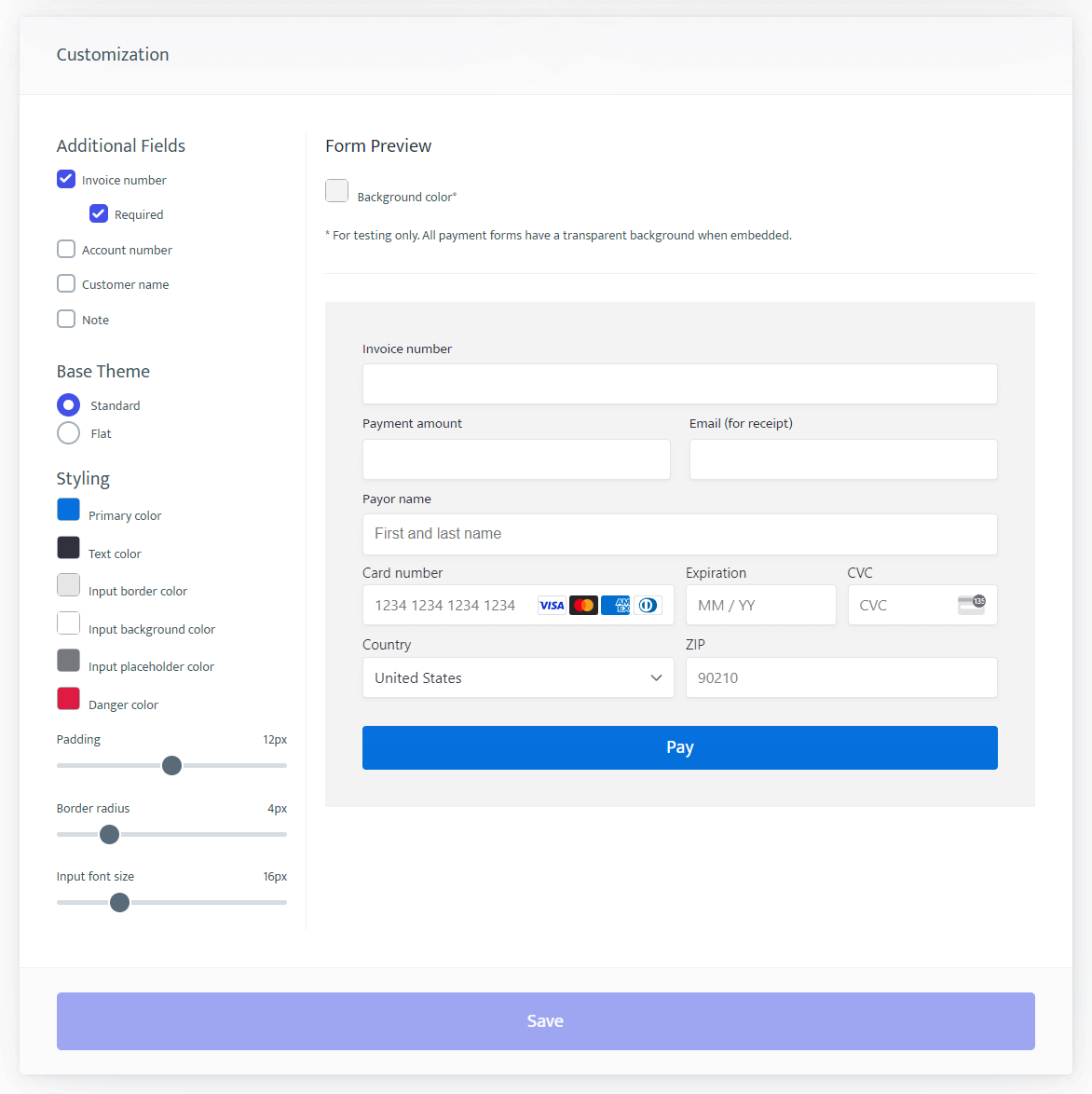 Stripe Dashboard Home page